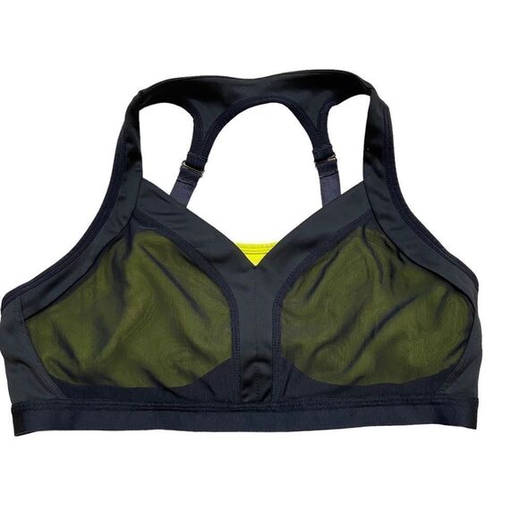 Fabletics Joliet High Impact Sports Bra Black and Yellow Size XL - Picture 2 of 14